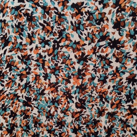 LOFT Western Boho Navy Multi-color Midi Dress with slit And Long Sleeves Sz 12 - Picture 6 of 14